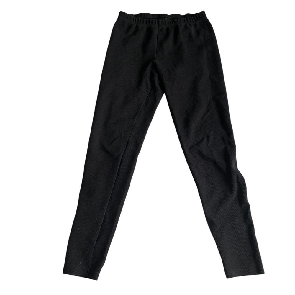 uniqlo waffle knit black legging warmers